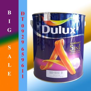 Sơn nội thất siêu cao cấp Dulux ambiance 5in1 pearl glow, Bóng mờ - 66A - 5L