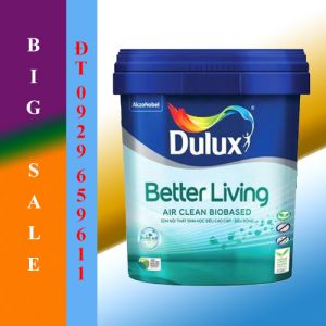 Sơn nội thất sinh học siêu cao cấp Dulux better living air clean siêu bóng C896B - 5L