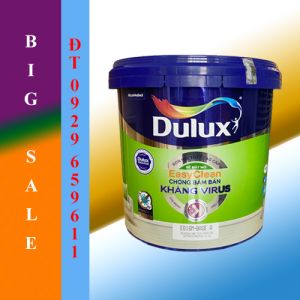 Sơn nội thất cao cấp Dulux Easyclean chống bám bẩn kháng virus bề mặt Mờ - E016M - 1L